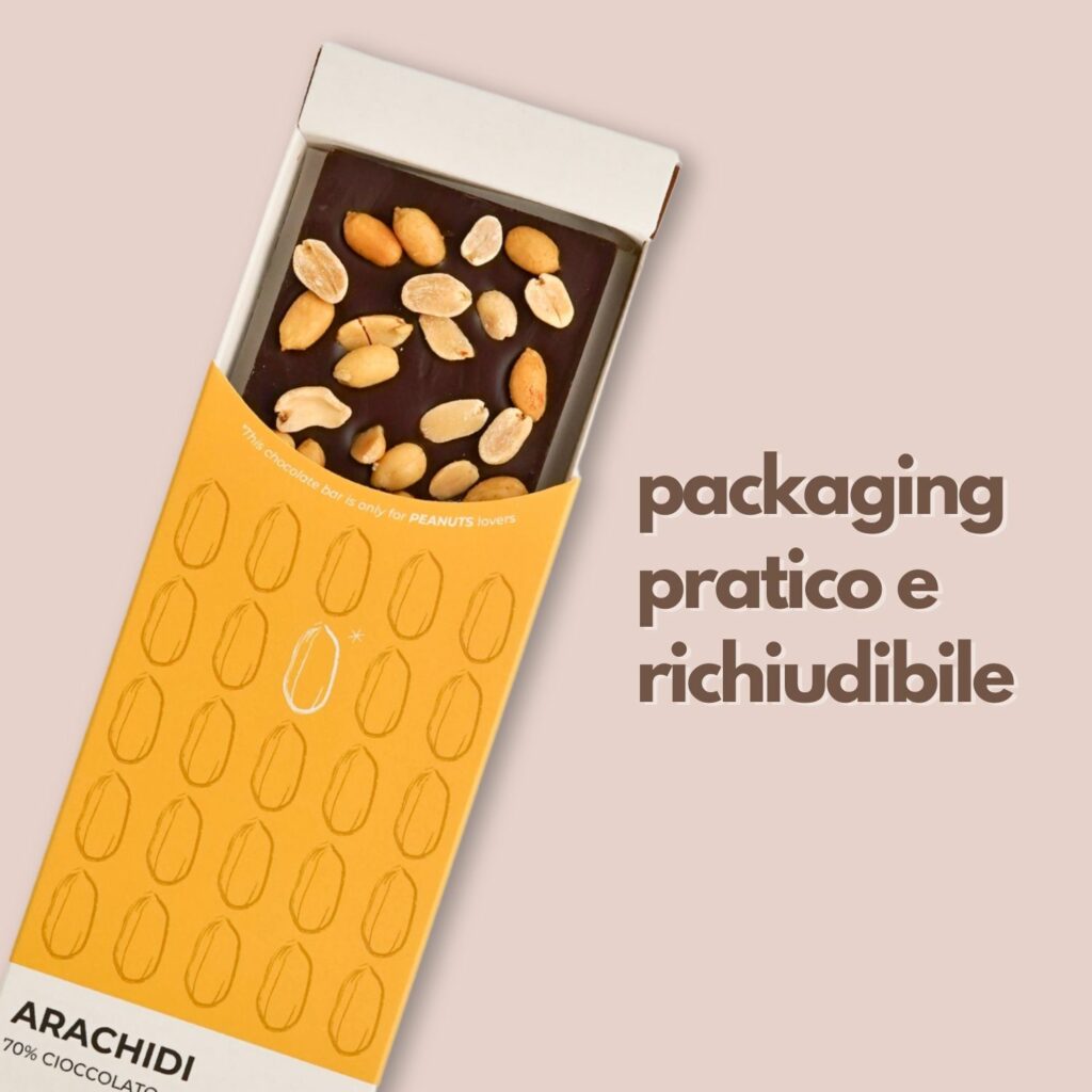 tavolette di cioccolato e arachidi makadamia