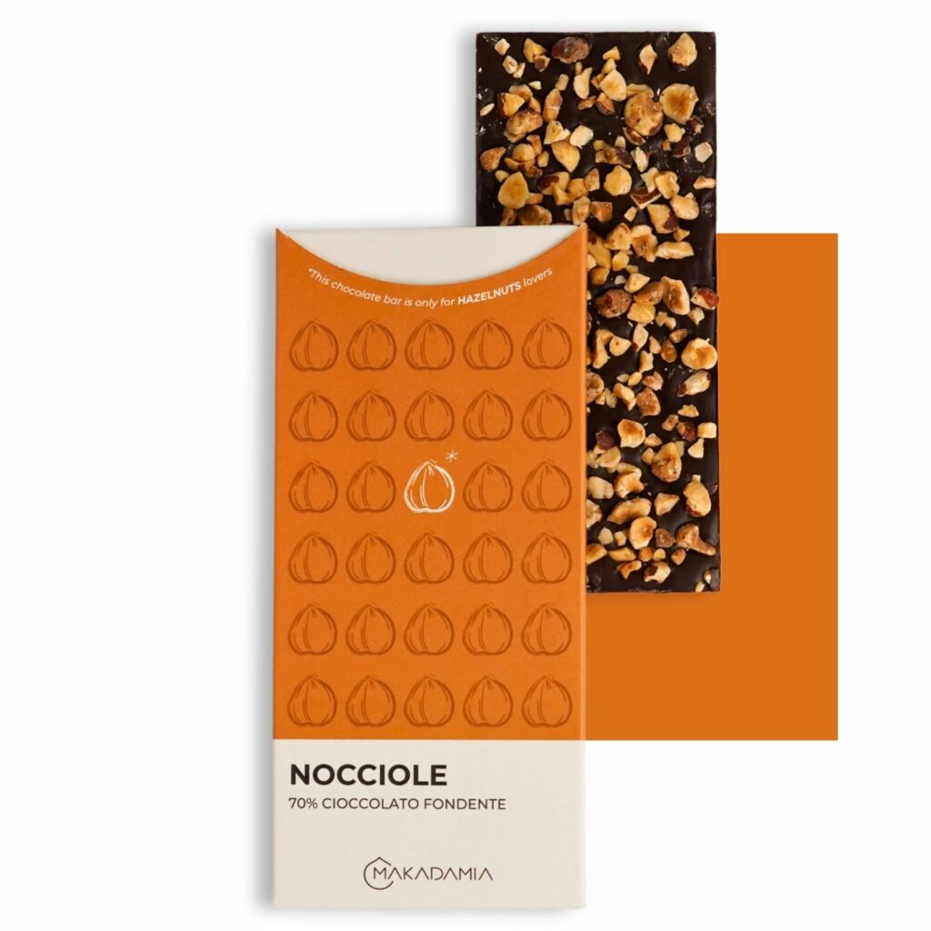 tavolette di cioccolato e nocciole makadamia