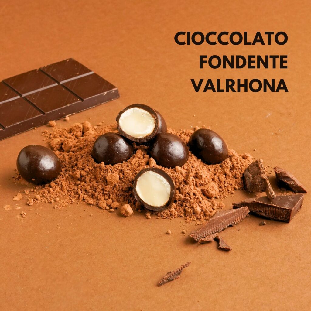 noci di macadamia ricoperte di cioccolato fondente
