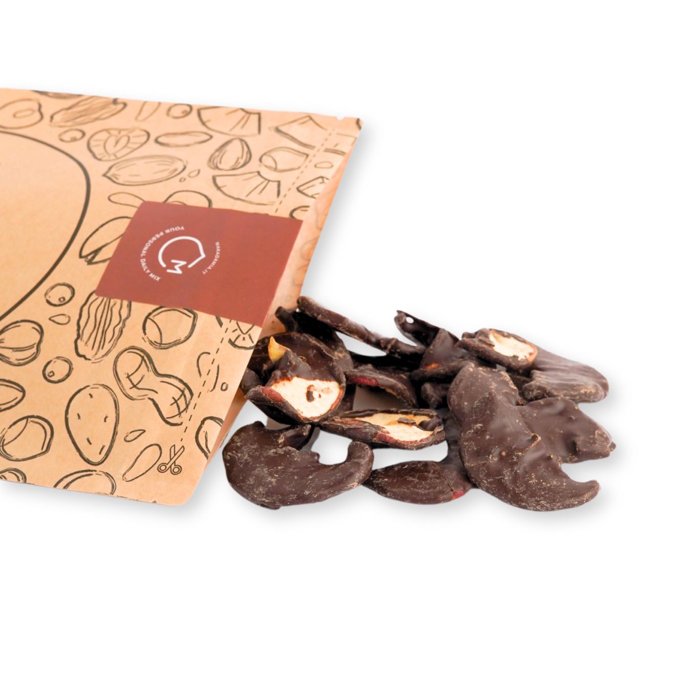 Mela ricoperta di cioccolato