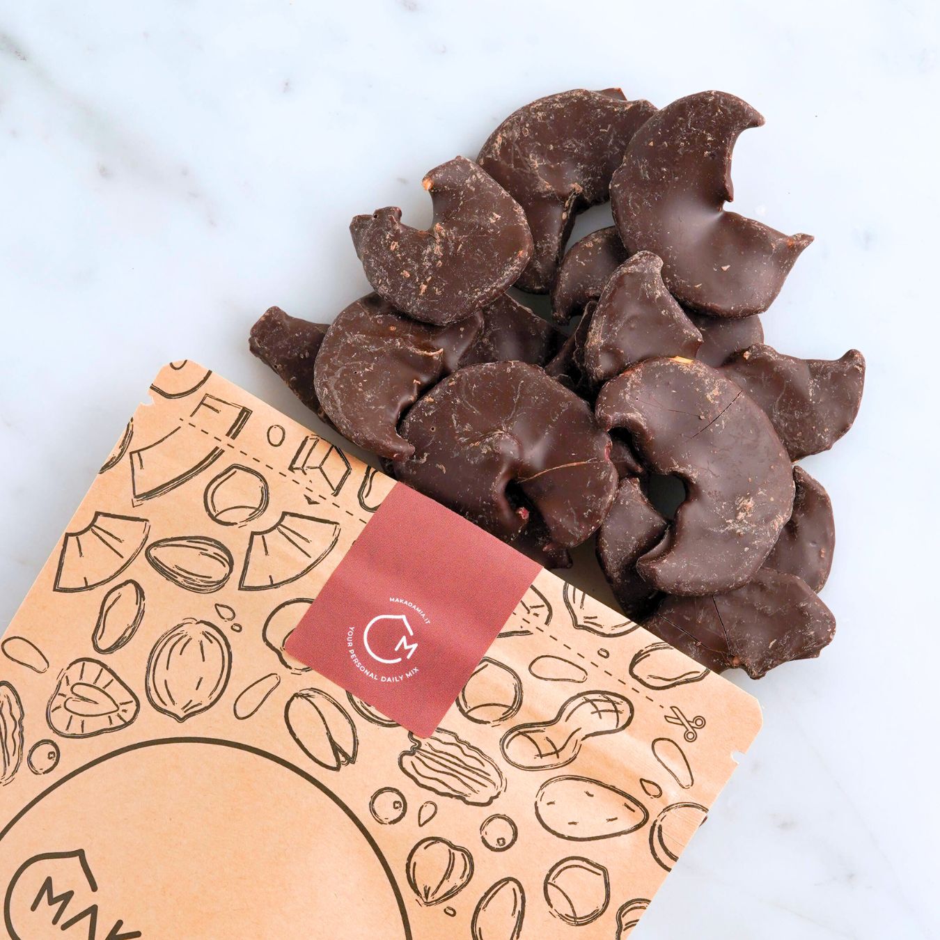 Mela ricoperta di cioccolato